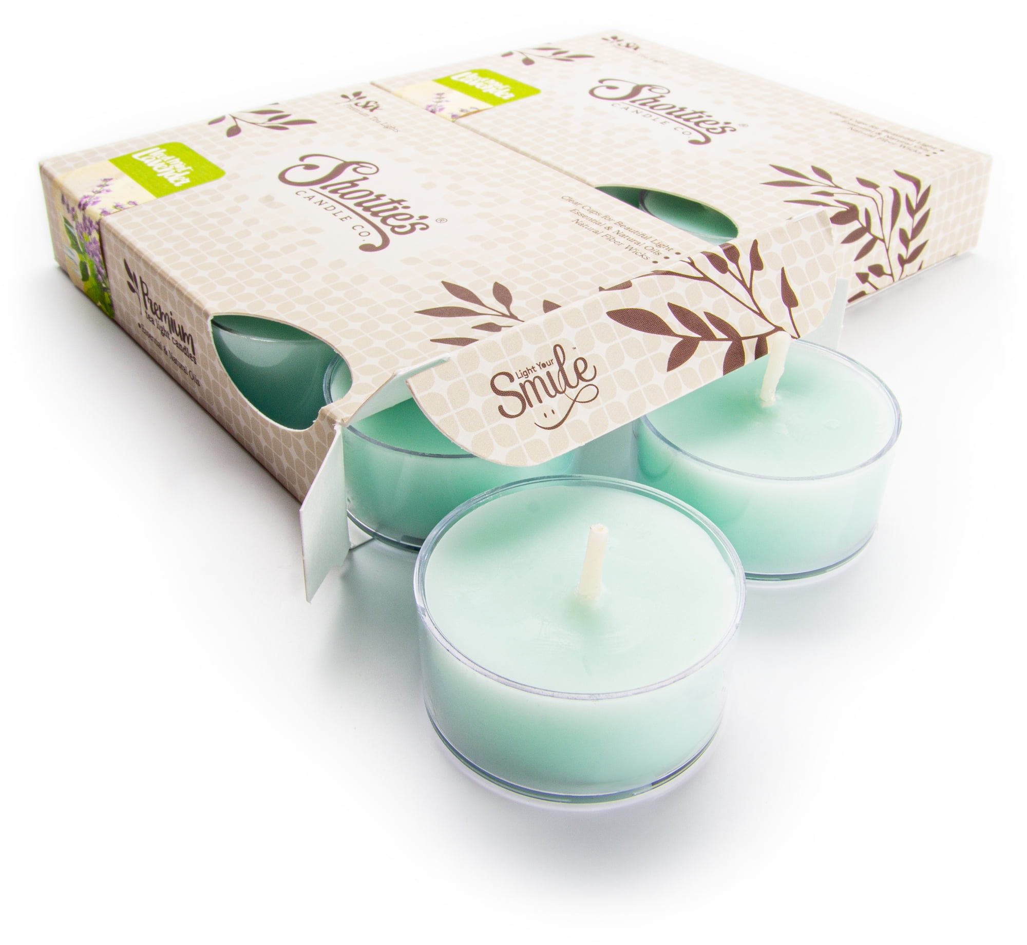 Iced Mint Lavender Tealight Candles Multi Pack (12 Mint Highly Scented ...
