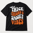 thumbnail image 3 of Thick Thighs Spooky Vibes Halloween Graphic T-Shirt, Unisex Classic Fit, 3 of 9