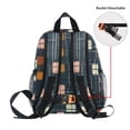 thumbnail image 5 of FORMRS School Backpack with Front Zippered Pocket 12" Student Travel Daypack, Orange Checkered Pattern, 5 of 6