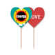thumbnail image 1 of Juventud juventud vitalidad energia Palillos de dientes bandera etiqueta de amor selección de pastelitos, 1 of 4
