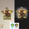 thumbnail image 4 of Star Night Light Auto On/Off Plug-in Wall Light with Light Sensor Warm White LED for Home Party Cow Lying in Sunflowers, 4 of 6