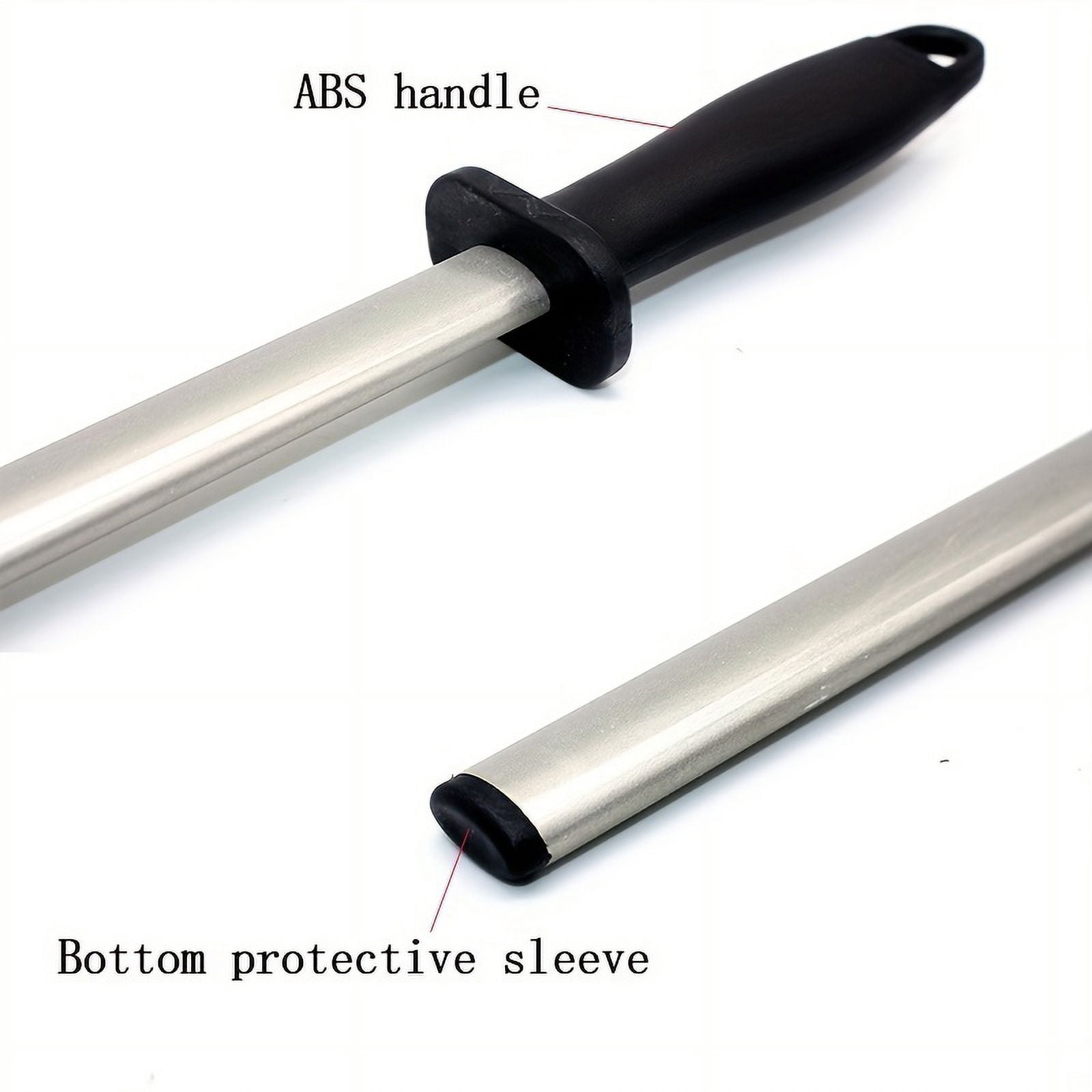 1pc 12 Inch Diamond Knife Sharpener Stick with ABS Handle - Perfect for Sharpening Chef Steel Knives - Easy to Use and Durable Kitchen Accessories