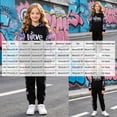 thumbnail image 4 of 7-8 Years Child Girls 2 Piece Outfits Sweatsuit Set Long Sleeve Sweatshirt Sweatpant Tracksuit Sets Print Hoodie Pants Casual Set, 4 of 9