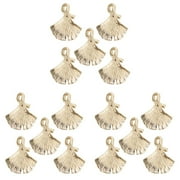 15 Pcs Handmade Earrings Brass Fittings Beads Jewelry Making Copper Ginkgo Leaf Ornament Charm