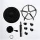 thumbnail image 3 of Silla de bar taburete redondo ajustable con ruedas ilios innova  Negro, 3 of 9