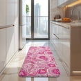 thumbnail image 4 of Pink Paisley and Floral Pattern Kitchen Rug Mat,Kitchen Runner Rugs Non Skid Washable,Decorative Kitchen Floor Mats for Kitchen,Sink,Laundry,17"x47.2", 4 of 7