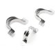 thumbnail image 1 of 10 abrazaderas de conducto grandes de acero inoxidable de 2 pulgadas, soporte en U de dos orificios, abrazadera de tubo rígida de metal en U, clips de tensión para correa de conducto, abrazadera de, 1 of 5