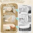 thumbnail image 4 of Ktaxon Vanity Makeup Chair Comfy Accent Chair Small Office Chair with Flower Back and Lumbar Pillow for Living Dining Room Bedroom Home Office Velvet Beige, 4 of 10