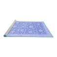 thumbnail image 2 of Ahgly Company Machine Washable Indoor Rectangle Oriental Blue Traditional Area Rugs, 8' x 10', 2 of 4
