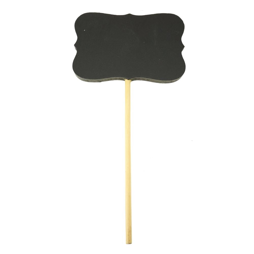 Scalloped Edge Chalkboard Stick, Black, 73/4Inch