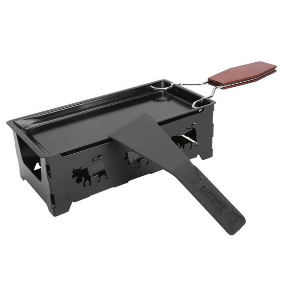 Mini Nonstick Grill Pan - Carbon Steel Cheese Melter with Wooden Handle