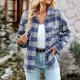 thumbnail image 5 of Puntoco moda mujer manga larga frente abierto ropa de abrigo suelta impresión blusa abrigo Tops bolsillos blusa liquidación Puntoco Puntoco-6617, 5 of 9