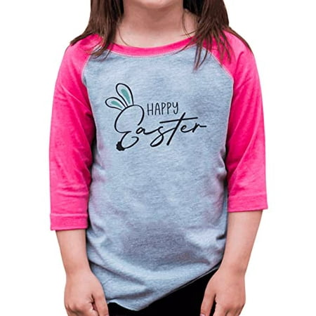 

7 ate 9 Apparel Kids Happy Easter Shirts - Bunny Ears Pink Shirt 3T