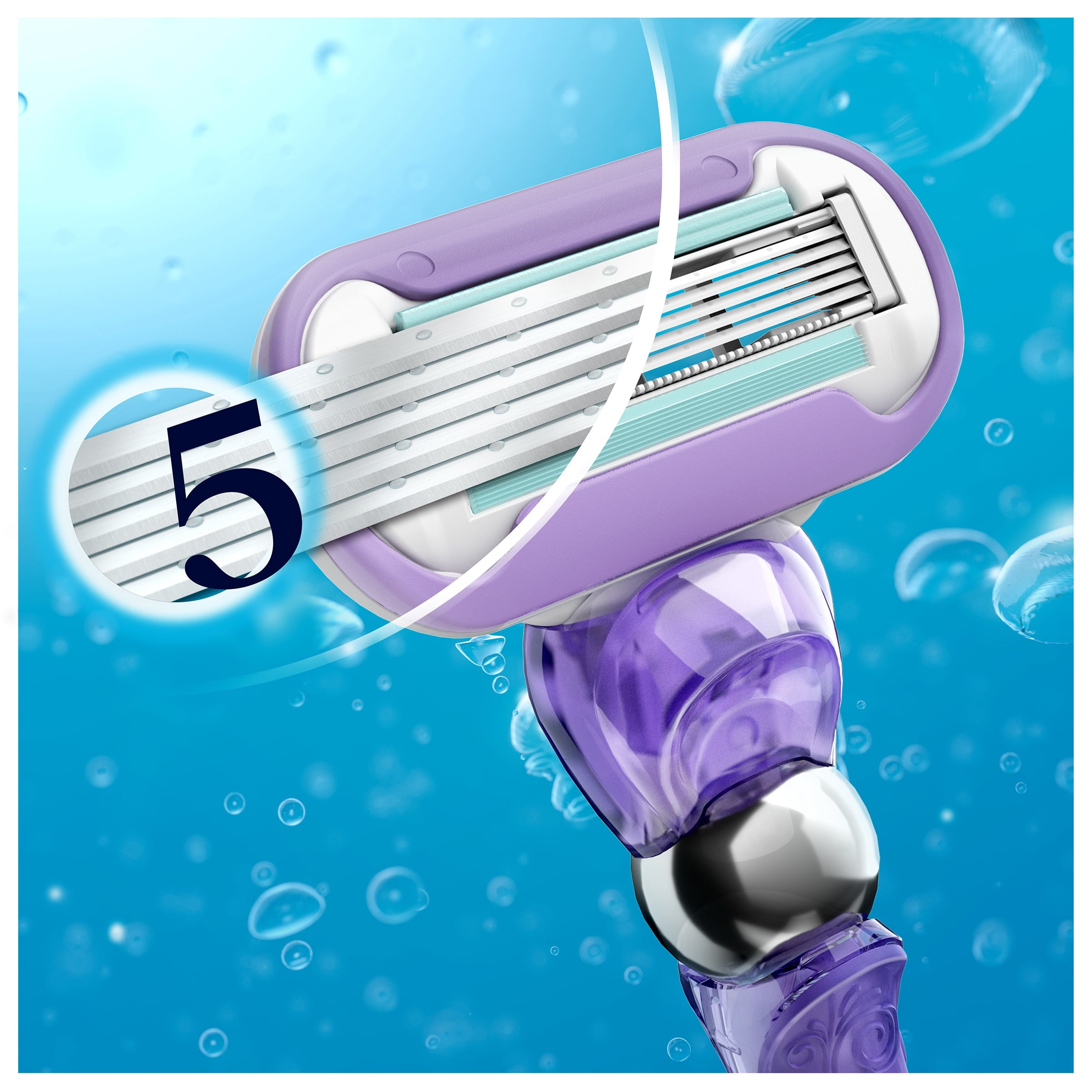 Gillette Venus Swirl Razor Cartridge with Handle, 4 Count