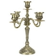 thumbnail image 3 of 5 Arms Candelabra, Practical Rustproof Scratch  Metal Candelabra Zinc Alloy  For Restaurants, 3 of 8