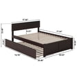 thumbnail image 6 of Leo & Lacey Urban Full Trundle Platform Bed in Espresso, 6 of 7