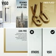 thumbnail image 3 of Vigo Vg6077cl3462 Meridian 62" High X 34" Wide Shower Screen Framed Tub Door - Matte, 3 of 8