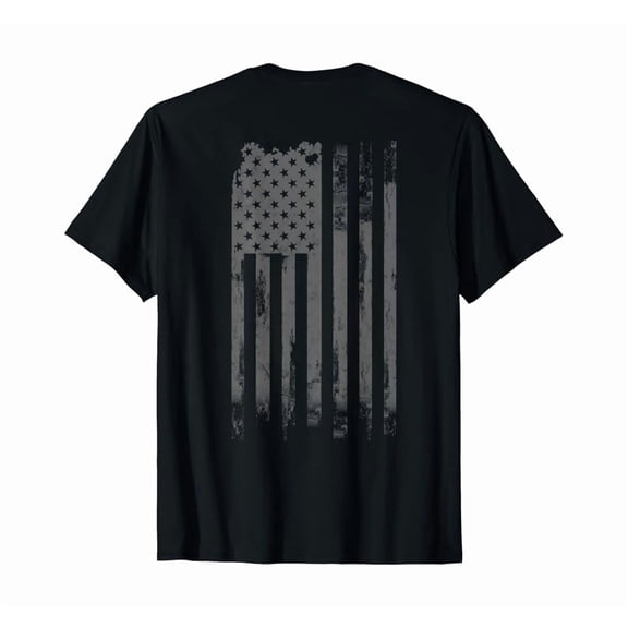 Vintage Patriotic Distressed America USA Flag T-Shirt