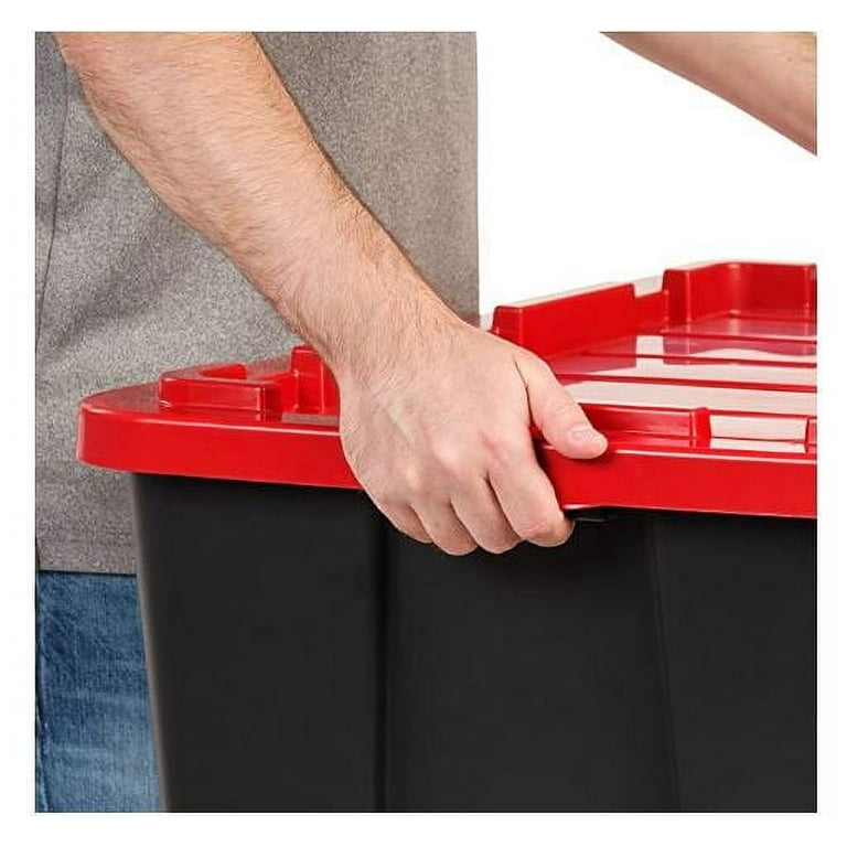 2 Pack - Red)American Lifting 17-Gallon Storage Containers Tough