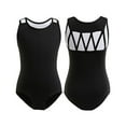 thumbnail image 2 of HBFAGFB Girls Jumpsuit Lightweight and Breathable Sleeveless Dancewear for Fitness Swimming Black Size 110, 2 of 7