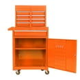 thumbnail image 6 of Tool Storage Cabinet Rolling Tool Chest, 5-Drawer Tool Box Organizer w/Lockable Wheels & Sliding Drawers & Detachable Top & Adjustable Shelf, Tool Storage Cabinet for Garage Workshop(ORANGE),Tool Cab, 6 of 18