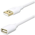 thumbnail image 1 of Fasgear USB 2.0 Extension Cable: 16.5ft/5m USB 2.0 Type A Male to Female Extension Cord Data Transfer Extender with Gold-Plated Connector for USB Flash Drive/Hard Drive/Mouse/Printer (White), 1 of 6