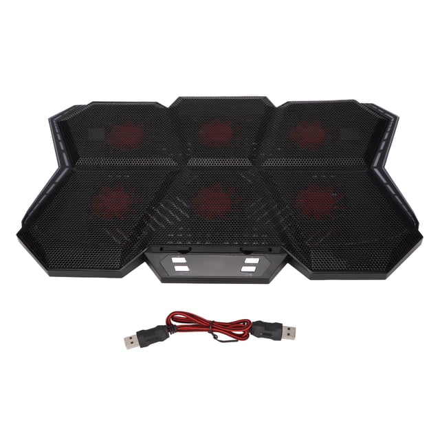 Laptop Cooler 6 High Speed Silent Adjustable Fans 2600RPM 12 RGB Modes with LED Screen for 12in To 17in Laptops