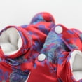 thumbnail image 3 of Coloody Small dogs teddy bears pet dog clothes christmas harness fall and winter dress sarong red cotton clothes(two-piece), 3 of 5
