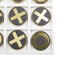 thumbnail image 5 of DecMode 8" x 1" Gold Stainless Steel Tic Tac Toe Game Set, 1-Piece, 5 of 8