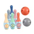thumbnail image 1 of Juego de bolos para niños, juguetes de juego de interior para el desarrollo temprano, juegos deportivos al aire libre. Con número, 1 of 9