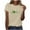 361#Beige, variant on Njagoc3 Womens Spring and Summer Printed Casual Pullover with Short Sleeve