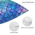 thumbnail image 3 of Mermaid Scales Fish Scale Blue Decorative Throw Pillow Cases Square Cushion Cover Pillowcases for Couch Bed Living Room 22x22, 3 of 6