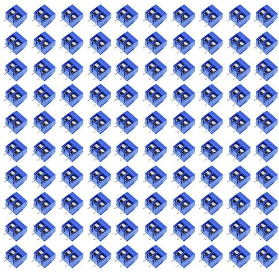 100Pcs KF301-2P 2 Pin Screw Terminal Connector 5mm Pitch 15A 300V Spliceable