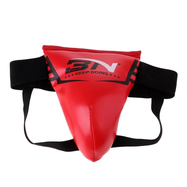 Greeniant Elastic Belt Boxing Crotch Protector Groin Boxing Guard Kids Gear S Traje de baño Rojo Adulto L