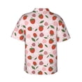 thumbnail image 3 of Goofa Floral Strawberr Hawaiian Shirt for Men, Unisex Summer Beach Casual Short Sleeve Button Down Shirts,Aloha Tropical Floral print shirt-3X-Large, 3 of 9