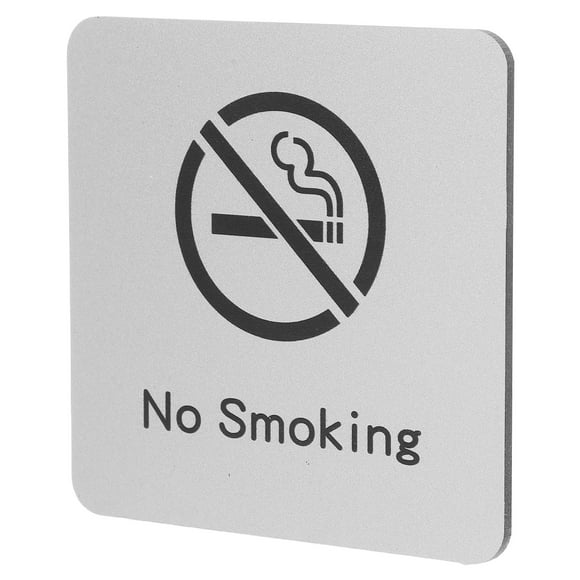 MOVTOTOP No Smoking Reflective sign for Indoor Outdoor Use Durable AluminumPlastic Panel Silver 12x18 inches