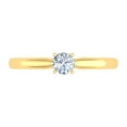 thumbnail image 3 of 1/4 Carat 4-Prong Set Solitaire Diamond Engagement Ring Band in 14K Yellow Gold (Ring Size 10), 3 of 5