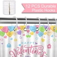 thumbnail image 5 of Valentines Shower Curtain Conversation Heart Bathroom Shower Curtain Valentine Candy Love Hearts Shower Curtains Bathtub Decor with 12 Hooks 72x72 Inches, 5 of 7