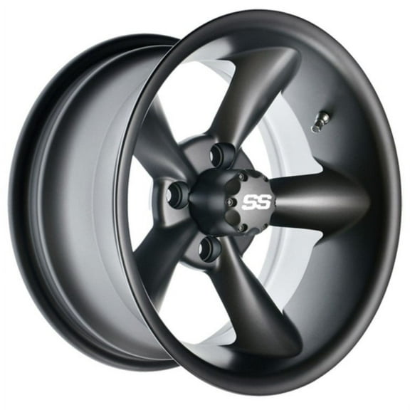 GTW Godfather 10x7 Golf Cart Wheel - Matte Gray (4/4) 3 4 [19-238]
