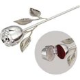 thumbnail image 1 of Porte-bague Longue Tige Rose&44; Argent, 1 of 1
