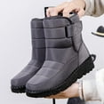 thumbnail image 1 of Botas para clima frío para mujer impermeables resistentes al viento con gancho y bucle para viajes al aire libre, 1 of 8