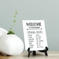 thumbnail image 2 of Welcome To Our Kitchen Grey / White Table Sign with Easel Stand, 6" x 8", 2 of 4