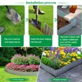 thumbnail image 3 of 6 Inch x 20 FT Garden Corrugated Metal Landscape Edging,Sturdy Galvanized Steel Yard Edging,Flexible Long Strips of Lawn Edging for DIY Raised Flower Bed Tree Surrounds Borders,Silver, 3 of 10