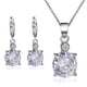 thumbnail image 1 of Conjunto de colr de pendientes de cristal de moda Conjunto de cristal Zulema Anillos de collar de aleación de circonio, 1 of 8