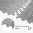 thumbnail image 4 of WHIFEA 12-Pack Wood Grain Foam Floor Mats – Durable 24" x 24" Mats for Hall & Yoga Use, 4 of 7