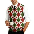 thumbnail image 7 of Valentines Day Men's Sweater Vest Heart Pattern V-Neck Button Sleeveless Cardigan Vest Sweater, 7 of 7