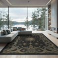 thumbnail image 2 of ODIKA 8'x10' Washable Area Rug Snake Vintage Celestial Design With Gothic Star Border And Serpent Coils for Dining Room, Large Office, Lounge, Non-Slip Chair-Friendly Mat, 2 of 7