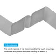 thumbnail image 3 of Unique Bargains Velvet Ribbon 1 1/2 Inch x 25 Yard Single Face Spool Silky DIY Crafts Gift Wrapping Bow Decoration Light Grey, 3 of 5
