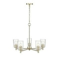 thumbnail image 5 of Millennium Lighting  Ashli 3 Light Chandelier with Clear Honeycomb Glass Shades 5 Light - Modern Gold, 5 of 5