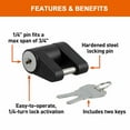 thumbnail image 6 of Trailer Hitch Coupler Lock Dia 1/4" Span 3/4" for Tow Boat RV Truck Car + 2 Keys, 6 of 11